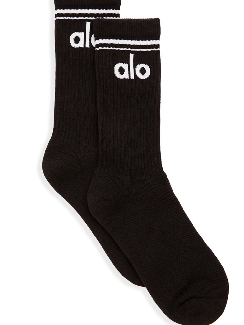 Alo Throwback Socks - Black/White
Size M